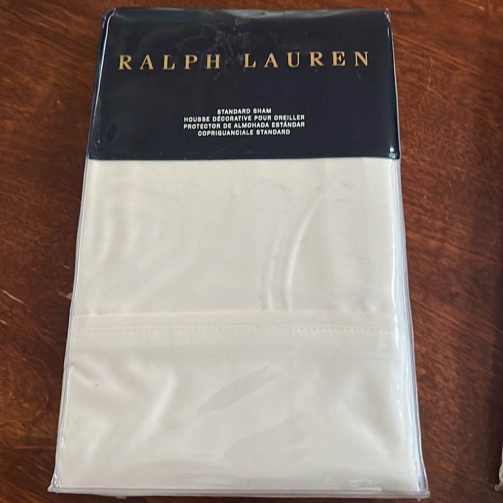Ralph Lauren Home Standard Sham Bedford Sateen White NWT $145